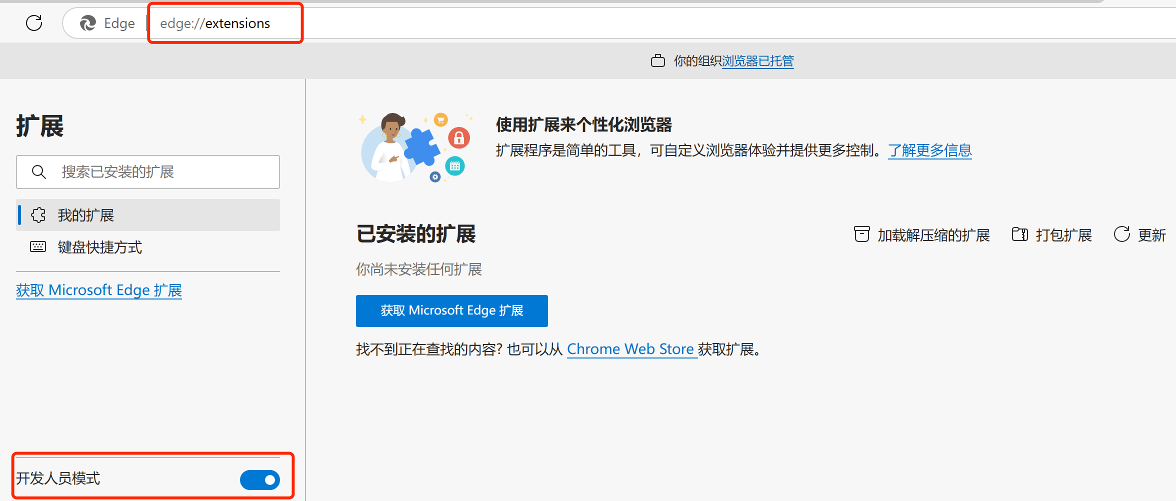 开启开发者模式